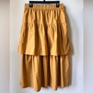 Who What wear tiered skirt mustard size M